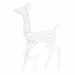 vidaXL Acrylic Reindeer Family Xmas Christmas Decoration 300 LED Cold White - Additional view 9