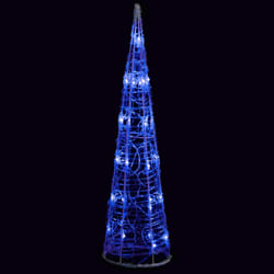 vidaXL Acrylic Decorative Pyramid LED Light Cone Multi Colours Multi Sizes - blue, 60 cm