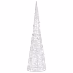 vidaXL Acrylic Decorative Pyramid LED Light Cone Blue Home Holiday Ornament