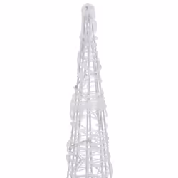 vidaXL Acrylic Decorative Pyramid LED Light Cone Blue Home Holiday Ornament - Additional view 4