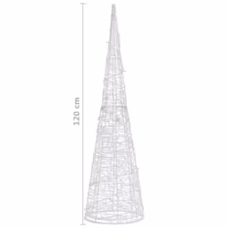 vidaXL Acrylic Decorative Pyramid LED Light Cone Blue Home Holiday Ornament - Additional view 6