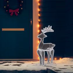vidaXL Reindeer Christmas Decoration with Mesh 306 LEDs Xmas Decoration Set
