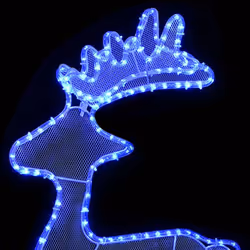 vidaXL Reindeer Christmas Decoration with Mesh 306 LEDs Holiday Light Ornament - Additional view 4