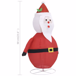 vidaXL Decorative Christmas Santa Claus Figure LED Luxury Fabric Ornament
