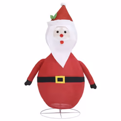 vidaXL Decorative Christmas Santa Claus Figure LED Luxury Fabric Ornament - Additional view 4