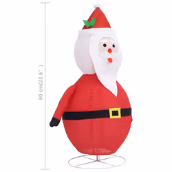 vidaXL Decorative Christmas Santa Claus Figure LED Luxury Fabric Ornament - Additional view 9