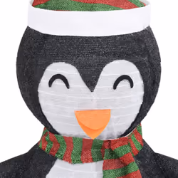 vidaXL Decorative Christmas Snow Penguin Figure LED Luxury Fabric Ornament - Additional view 6