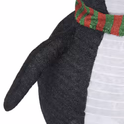vidaXL Decorative Christmas Snow Penguin Figure LED Luxury Fabric Ornament - Additional view 7