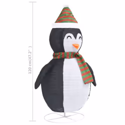 vidaXL Decorative Christmas Snow Penguin Figure LED Luxury Fabric Ornament - Additional view 9