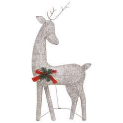 vidaXL Christmas Reindeer Family Gold Warm White Mesh Lighted Reindeer Set - Additional view 4