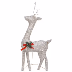 vidaXL Christmas Reindeer Family Gold Warm White Mesh Lighted Reindeer Set - Additional view 5