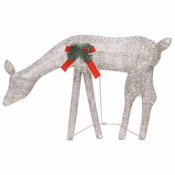 vidaXL Christmas Reindeer Family Gold Warm White Mesh Lighted Reindeer Set - Additional view 6