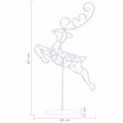 vidaXL Acrylic Christmas Flying Reindeer&Sleigh Blue Lighted Reindeer Set - Additional view 10