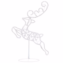 vidaXL Acrylic Christmas Flying Reindeer&Sleigh Blue Lighted Reindeer Set - Additional view 5