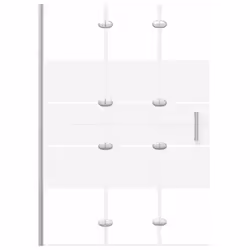 vidaXL Folding Shower Enclosure ESG White Shower Screen Cubicle Bath Cabin - Additional view 2