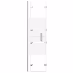 vidaXL Folding Shower Enclosure ESG White Shower Screen Cubicle Bath Cabin - Additional view 4