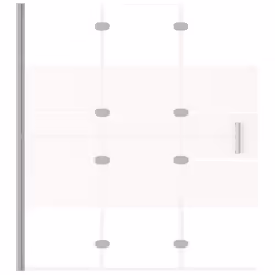 vidaXL Folding Shower Enclosure ESG White Shower Screen Cubicle Bath Cabin
