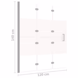 vidaXL Folding Shower Enclosure ESG White Shower Screen Cubicle Bath Cabin - Additional view 6