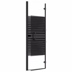 vidaXL Folding Shower Enclosure ESG Black Shower Screen Cubicle Bath Cabin - Additional view 4