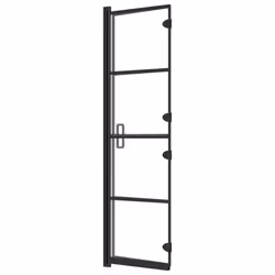 vidaXL Folding Shower Enclosure ESG Black Bathroom Shower Cabin Cubicle Screen - Additional view 5
