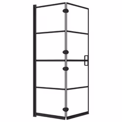 vidaXL Folding Shower Enclosure ESG Black Bathroom Shower Cabin Cubicle Screen
