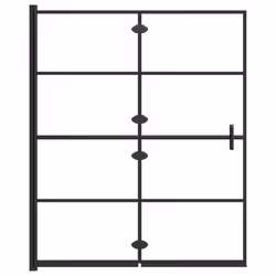 vidaXL Folding Shower Enclosure ESG Black Bathroom Shower Cabin Cubicle Screen - Additional view 4