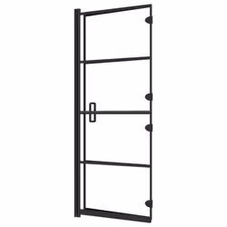 vidaXL Folding Shower Enclosure ESG Black Bathroom Shower Cabin Cubicle Screen - Additional view 5