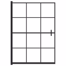 vidaXL Shower Enclosure ESG Black Bathroom Shower Cabin Cabinet Cubicle Screen