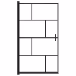 vidaXL Shower Enclosure ESG Black Bathroom Shower Cabin Cabinet Cubicle Screen
