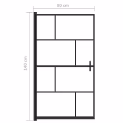 vidaXL Shower Enclosure ESG Black Bathroom Shower Cabin Cabinet Cubicle Screen - Additional view 4