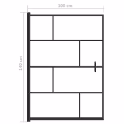vidaXL Shower Enclosure ESG Black Bathroom Shower Cabin Cabinet Cubicle Screen - Additional view 4