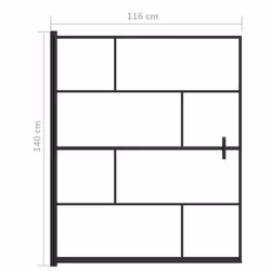 vidaXL Shower Enclosure ESG Black Bathroom Shower Cabin Cabinet Cubicle Screen - Additional view 4