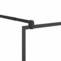 vidaXL Walk-in Shower Wall with Clear ESG Glass Black Bathroom Shower Screen - Additional view 4