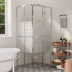 vidaXL Shower Cabin ESG Bathroom Shower Enclosure Cabinet Screen Cabin Cubicle