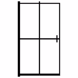 vidaXL Folding Shower Enclosure ESG Black Bathroom Shower Screen Cubicle Cabin - Additional view 4