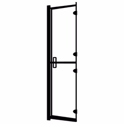 vidaXL Folding Shower Enclosure ESG Black Bathroom Shower Screen Cubicle Cabin - Additional view 5