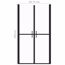 vidaXL Shower Door Clear ESG (68-71)x190 cm Bathroom Enclosure Cabinet Screen - Additional view 4
