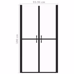 vidaXL Shower Door Clear ESG (93-96)x190 cm Bathroom Enclosure Cabinet Screen - Additional view 4