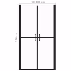 vidaXL Shower Door Clear ESG (98-101)x190 cm Bathroom Enclosure Cabinet Screen - Additional view 4