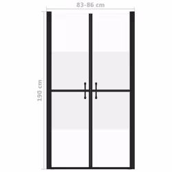vidaXL Shower Door Half Frosted ESG (83-86)x190 cm Bathroom Cabinet Screen - Additional view 4