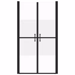 vidaXL Shower Door Half Frosted ESG (88-91)x190 cm Bathroom Cabinet Screen - Additional view 2