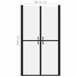 vidaXL Shower Door Frosted ESG (68-71)x190 cm Bathroom Enclosure Cabin Screen - Additional view 4