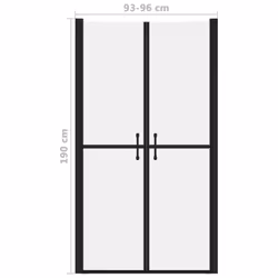 vidaXL Shower Door Frosted ESG (93-96)x190 cm Bathroom Enclosure Cabin Screen - Additional view 4