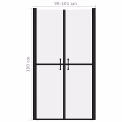 vidaXL Shower Door Frosted ESG (98-101)x190 cm Bathroom Enclosure Cabin Screen - Additional view 4