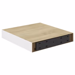 vidaXL 2x Floating Wall Shelves Oak and White MDF Bookcase Wall Board CD Rack - Additional view 5