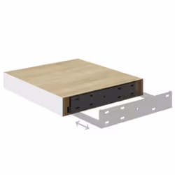 vidaXL 2x Floating Wall Shelves Oak and White MDF Bookcase Wall Board CD Rack - Additional view 6