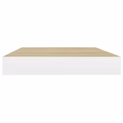 vidaXL 4x Floating Wall Shelves Oak and White MDF Bookcase Wall Board CD Rack - Additional view 3