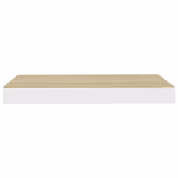 vidaXL 4x Floating Wall Shelves Oak and White MDF Bookcase Wall Board CD Rack - Additional view 4