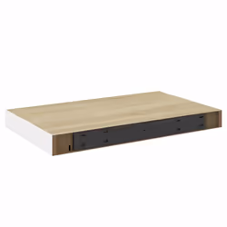 vidaXL 4x Floating Wall Shelves Oak and White MDF Bookcase Wall Board CD Rack - Additional view 5