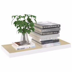 vidaXL 2x Floating Wall Shelves Oak & White MDF Wall Ledge Rack Hanging Shelf - Additional view 10